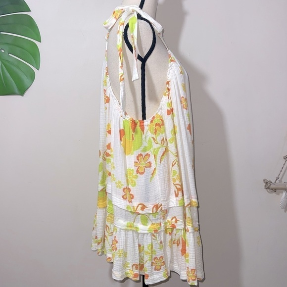 Free People Fleur Printed Tunic Mini Dress in Retro Combo Sz. Small - Picture 8 of 13